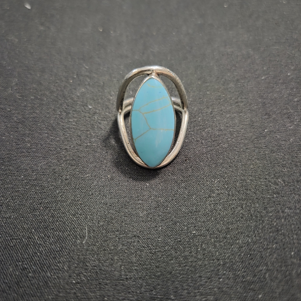H&M Silver Ring with Blue Stone